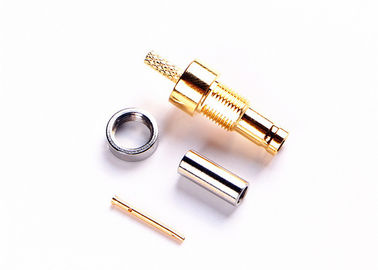 50 or 75 ohm SAA 1.0/2.3 CC4 Snap-on RF Brass Cable Connector With O-ring
