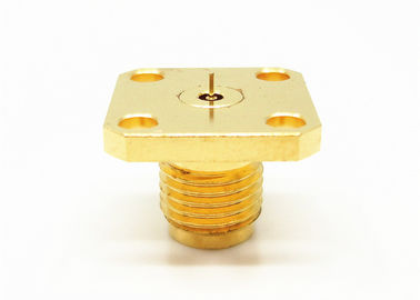 黄金塗装 2.4mm 女性 直線 4ホール フレンズマウント ミリメートル波接続器