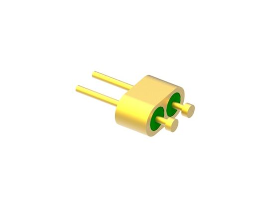 2-Pin Nail Head Diameter 0.3mm Pin Glass To Metal Hermetic Header With Gold Wire Bonding Surface MC-1085-JH