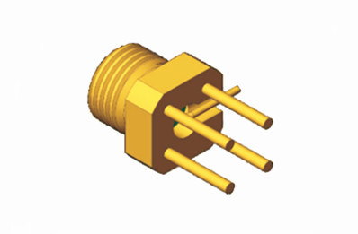 SSMP / SMPM Male Right Angled PCB Mount Full Detent RF Connector DC 50GHz