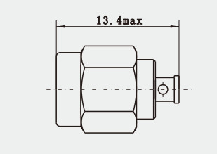 SMA Male Brass Gold Plated RF Coaxial Connector for SFF-50-1 Cable