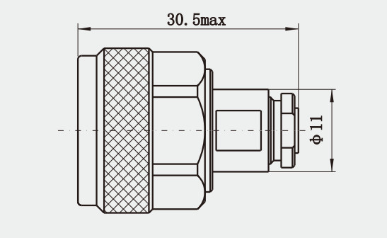 N Male Stainless Steel RF Coaxial Connector Solder Clamp Mount