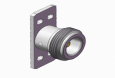 Gold Plated N Female 4-hole Flange RF Coaxial Connector with Microstrip Brass Material