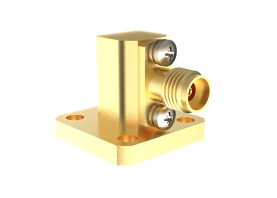 26.4GHz~40GHz WR28 BJ320 から K2.92mm 女性波導体からコアックスアダプター 右角 K/BJ320-KF22
