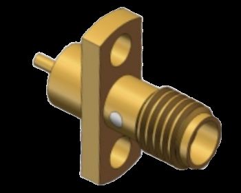 50オーム フランジマウント SSMA / ミニSMA メス RF同軸コネクタ 最大18GHz