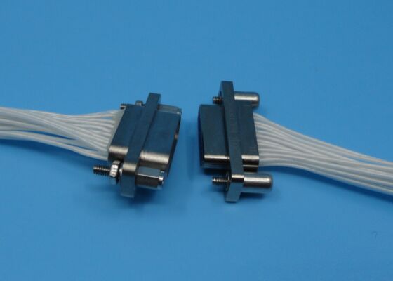 J30Jシリーズコネクタ 21ピン 女性ソケットセンター コンタクト ホワイトワイヤ 500mmのゴールドプラチング