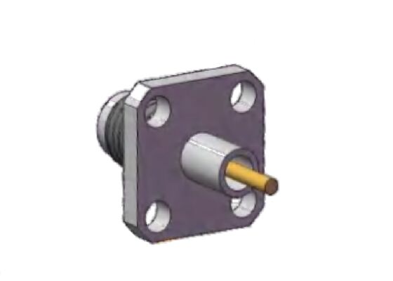 40GHz 2.92mm RFコネクタ 女性 4ホール フレンズパネル マウント マッチドピン 直径0.051インチ ((1.3mm) フレンズホールの間隔0.339インチ (8.6mm)
