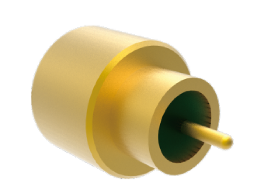 50Ω 40GHz ハーメチックシール SMPM プラグ ピン外径 0.3mm の PCB はんだ用の滑らかなボア 低挿入損失の航空宇宙用 RF コネクタ