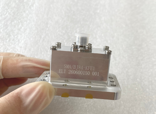 導波管ポートWR112 (BJ84）-SMAメスアダプター付き導波管-同軸アダプター エンドラウンチ周波数 6.57GHz~9.99GHz